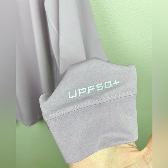 Coolibar Men's XL UPF 50+ Agility Perfromance Pullover Lilac Purple Long Sleeve - Picture 3 of 15